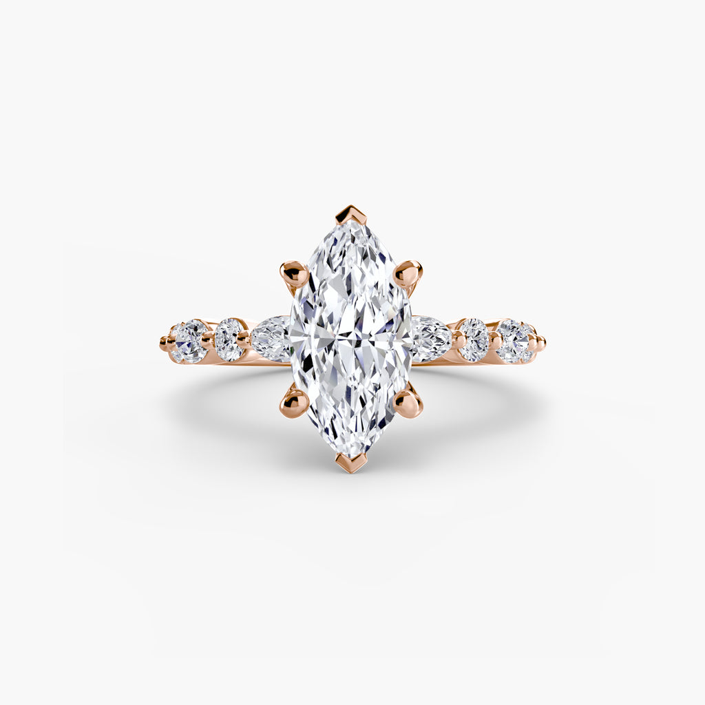 Marquise Diamond Band Ring