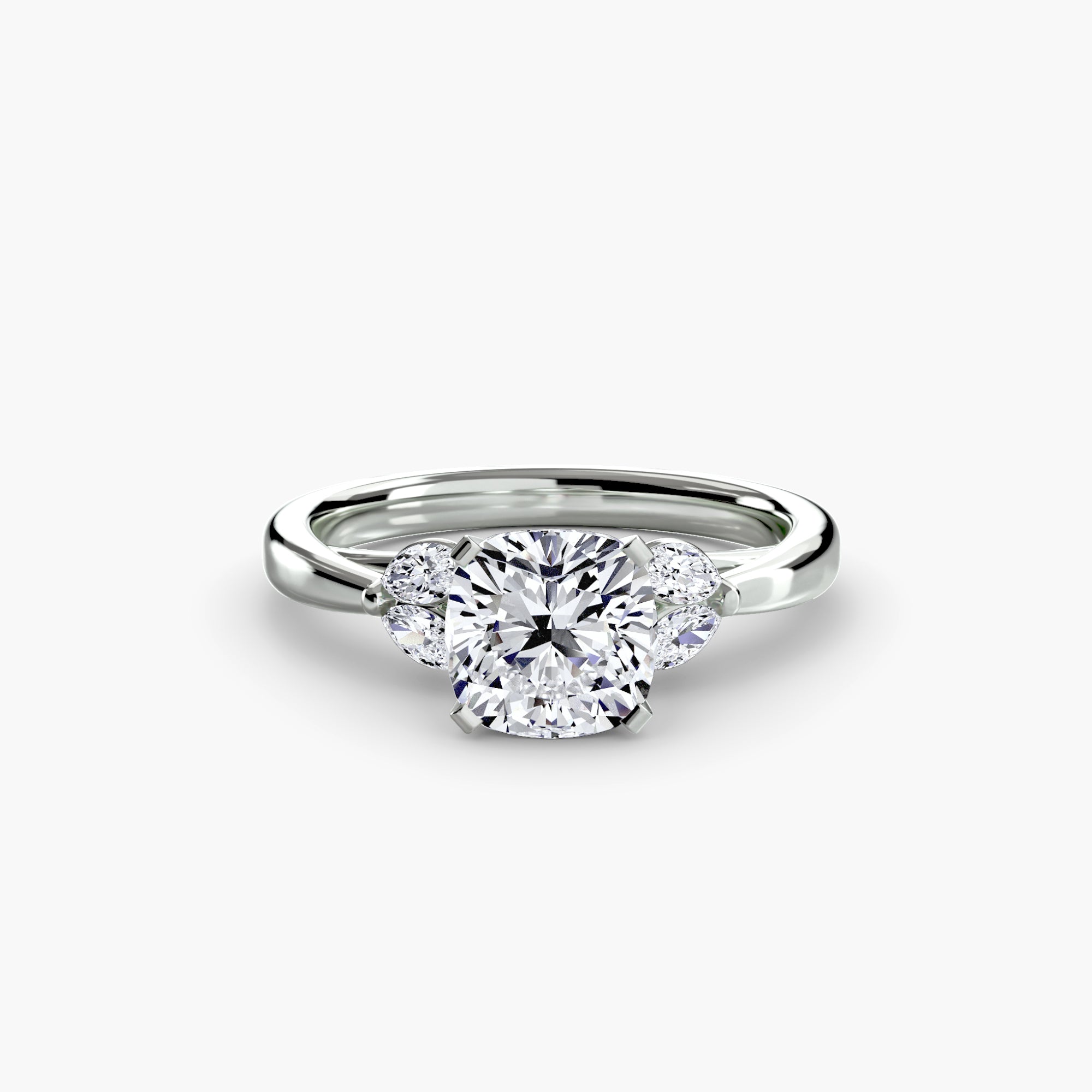 Marquise Side Stone Diamond Ring