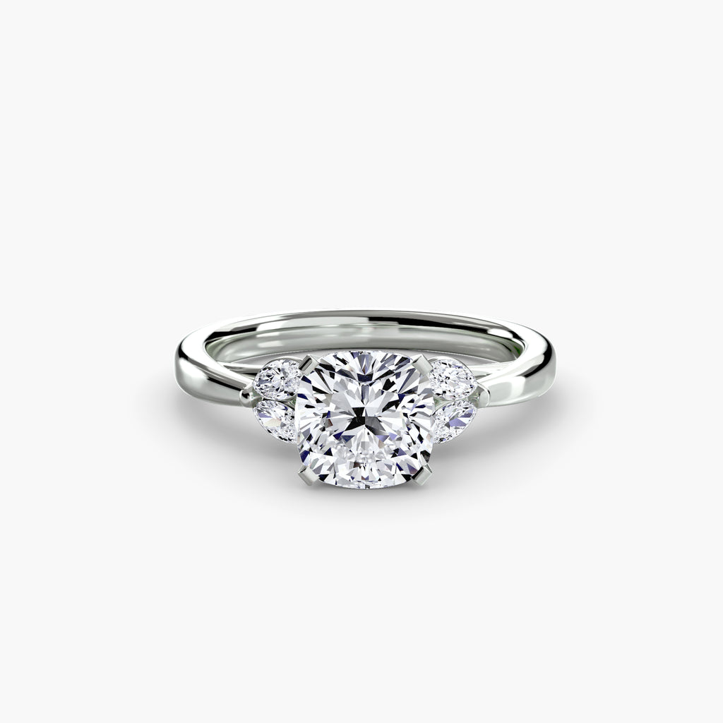 Marquise Side Stone Diamond Ring