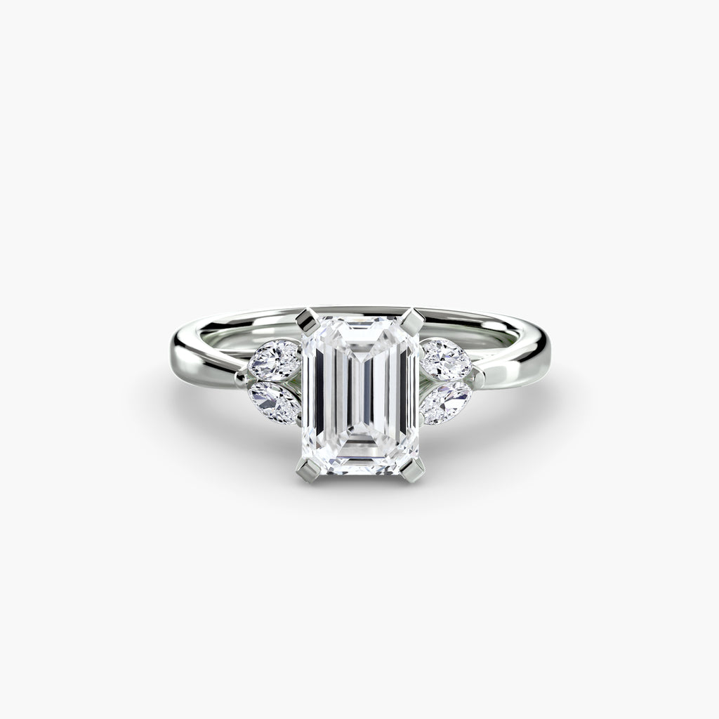 Marquise Side Stone Diamond Ring