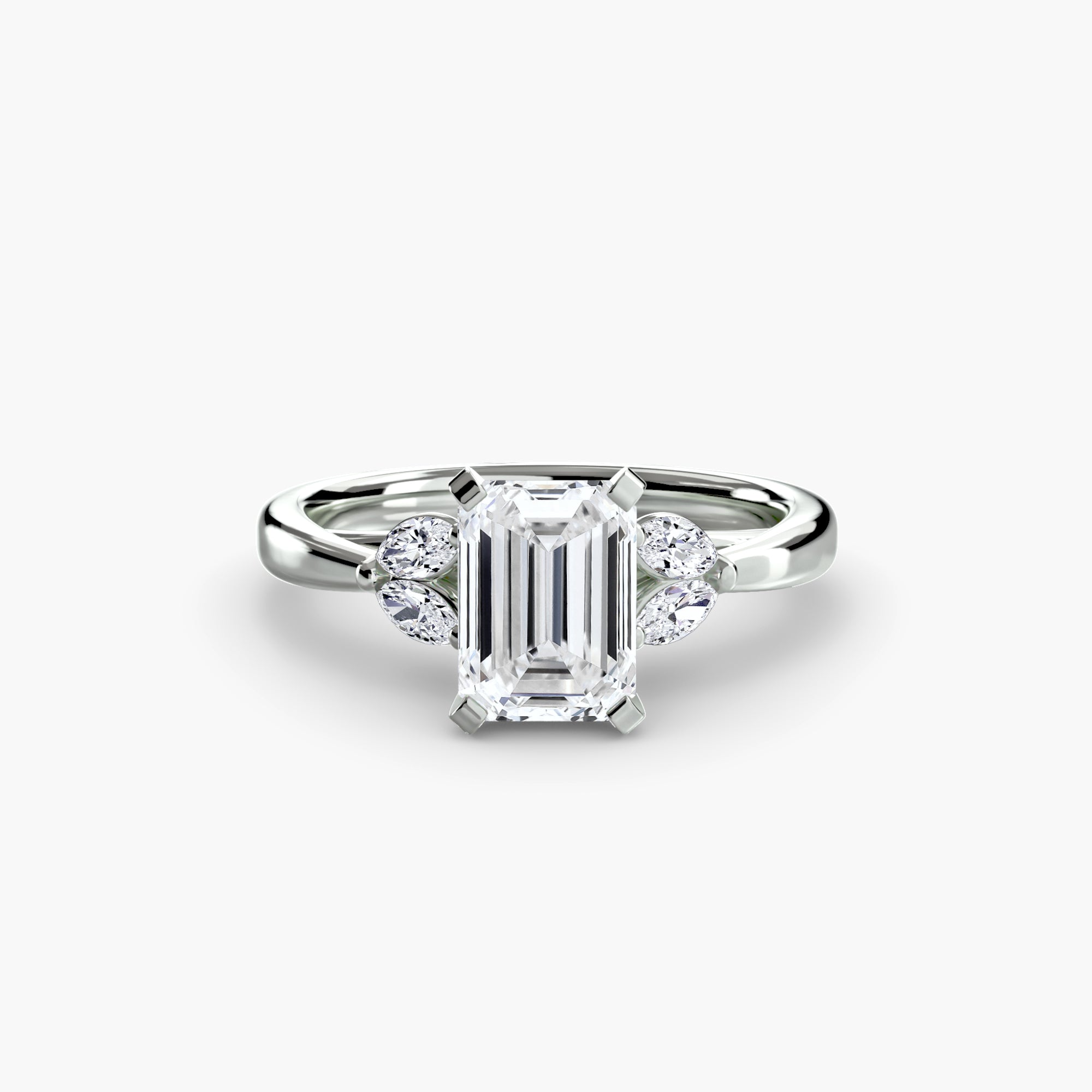 Marquise Side Stone Diamond Ring