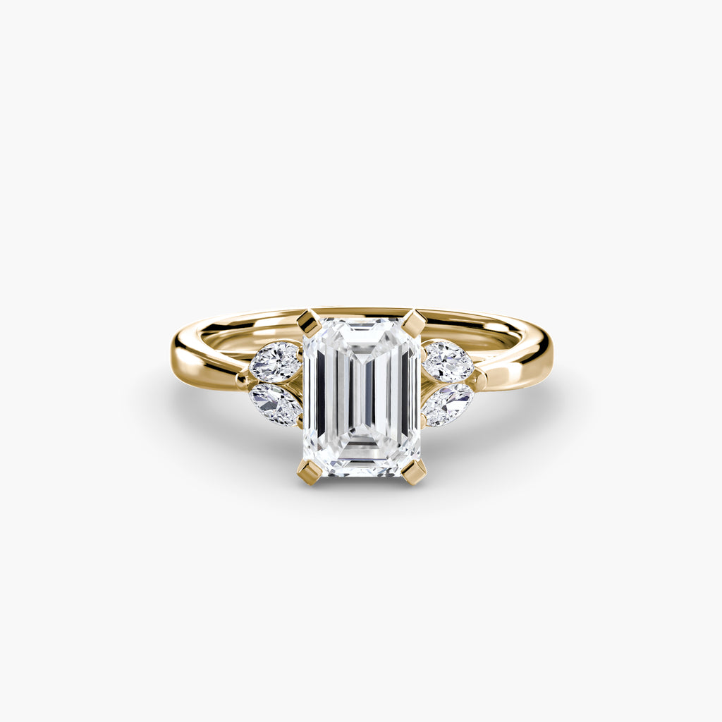 Marquise Side Stone Diamond Ring