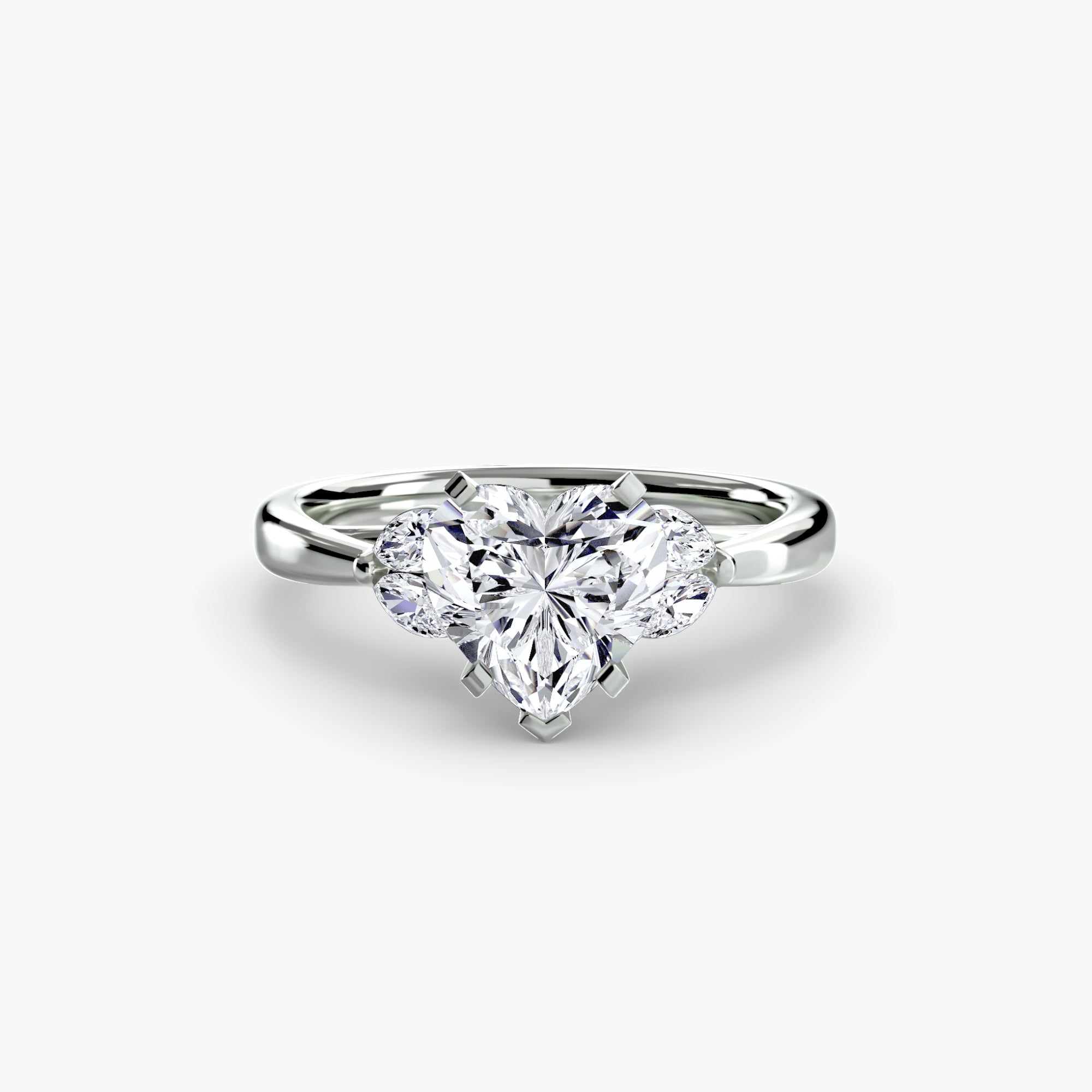 Marquise Side Stone Diamond Ring