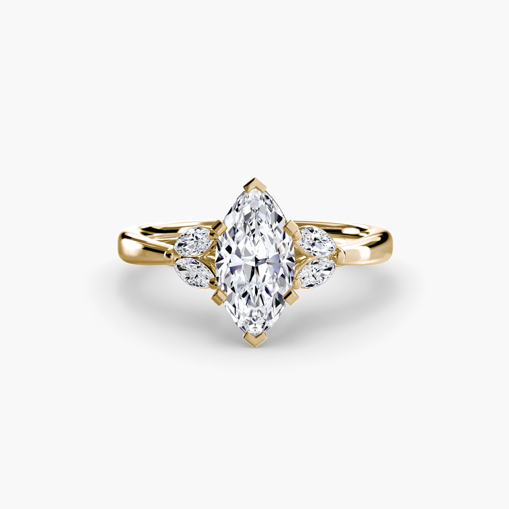 Marquise Side Stone Diamond Ring