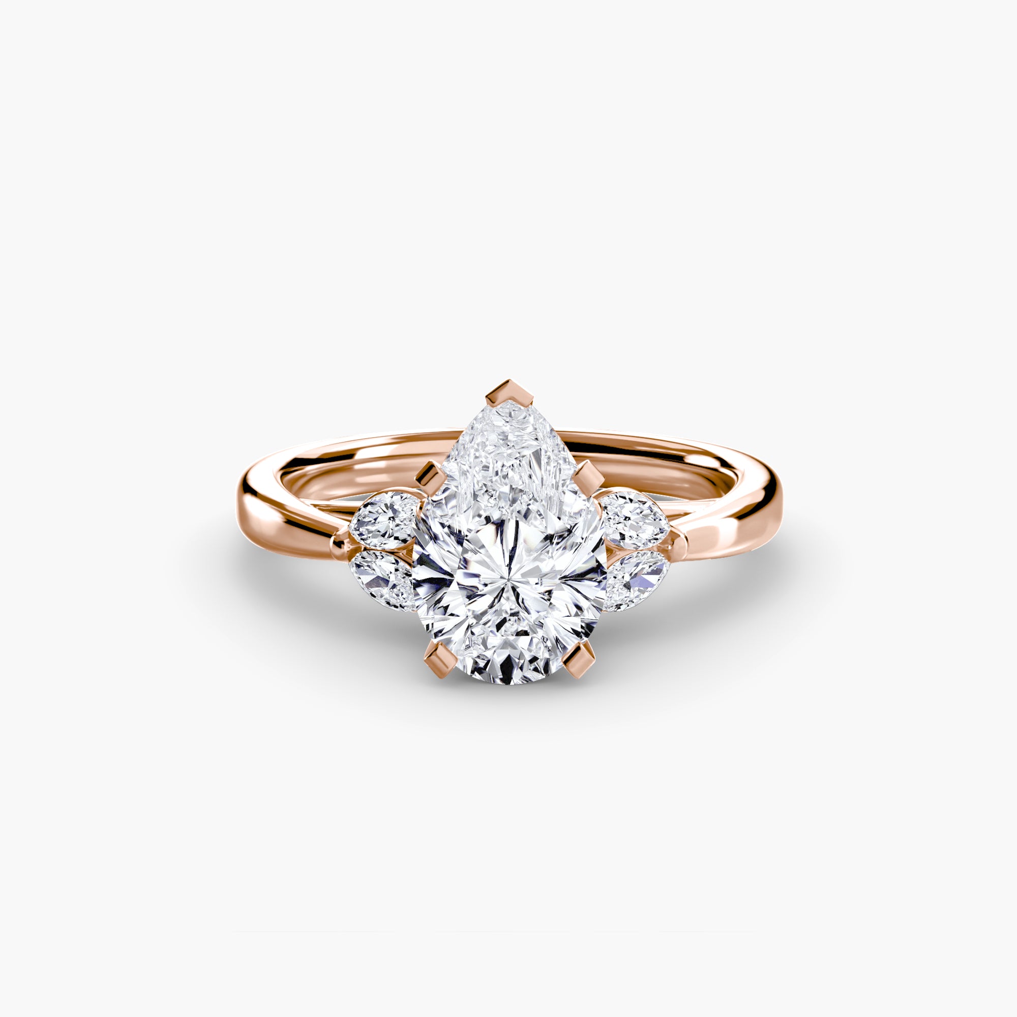 Marquise Side Stone Diamond Ring