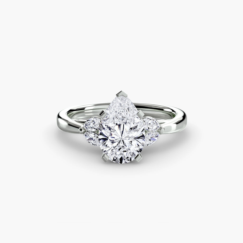 Marquise Side Stone Diamond Ring