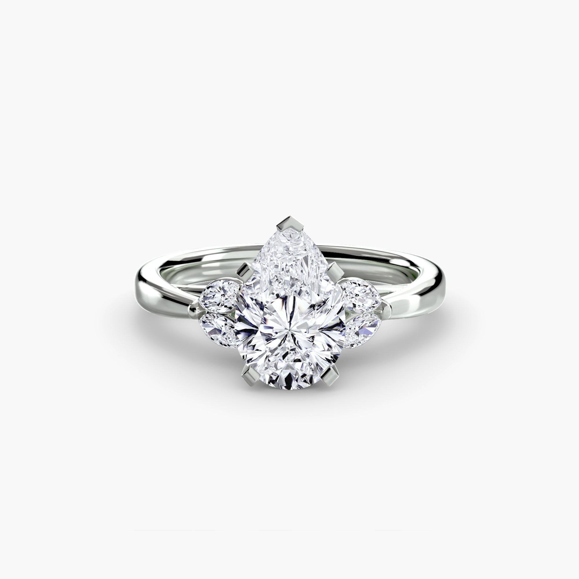 Marquise Side Stone Diamond Ring