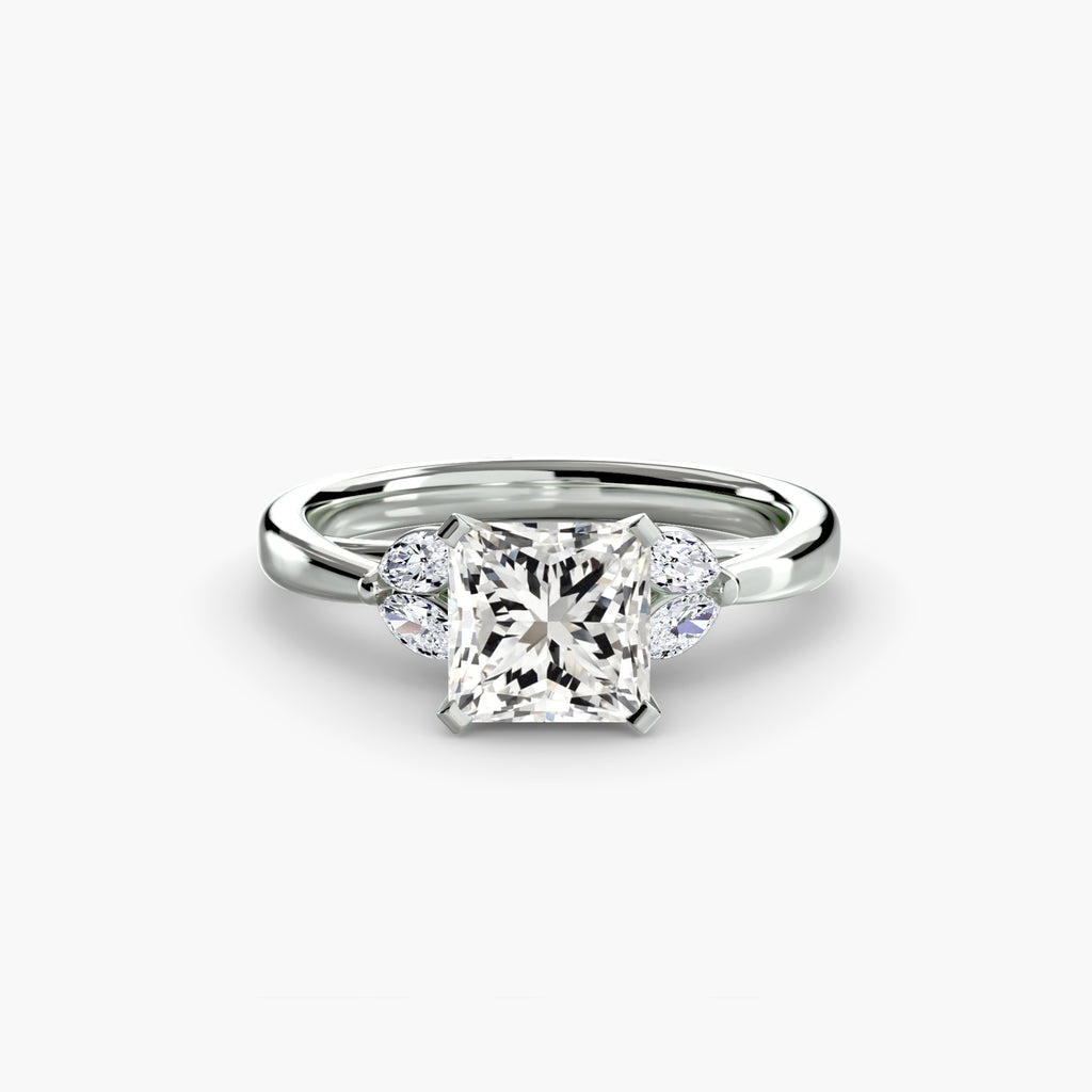 Marquise Side Stone Diamond Ring