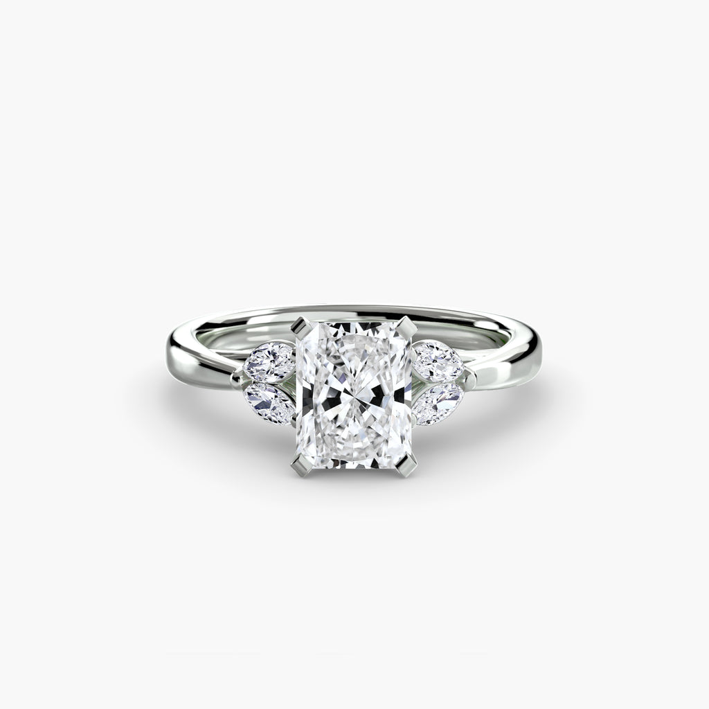 Marquise Side Stone Diamond Ring