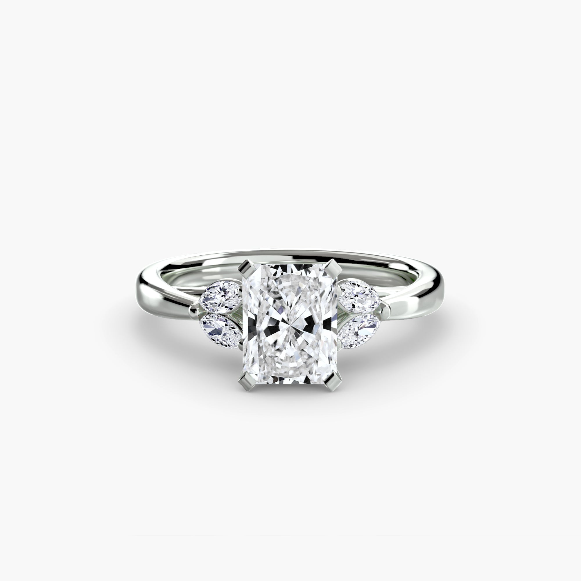 Marquise Side Stone Diamond Ring