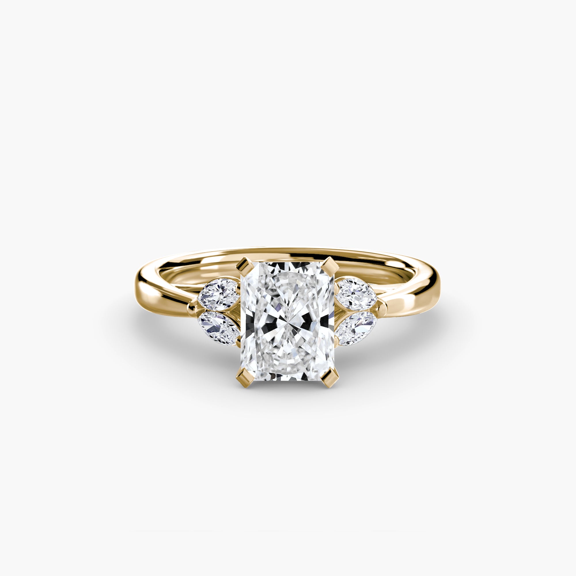 Marquise Side Stone Diamond Ring