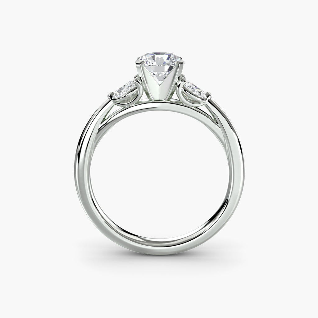 Marquise Side Stone Diamond Ring